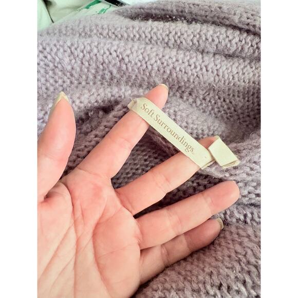 Soft Surroundings Telluride Topper Purple Wool Mohair Blend Long Cardigan S Cozy - Picture 8 of 10